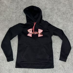 Women’s big logo pink Camouflage Camo hooded Black Storm hoodie sweatshirt XS